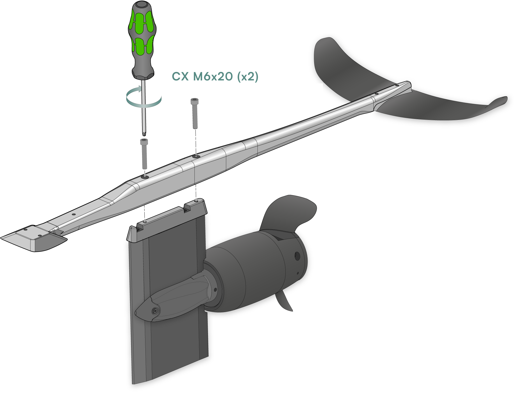 Mounting the fuselage